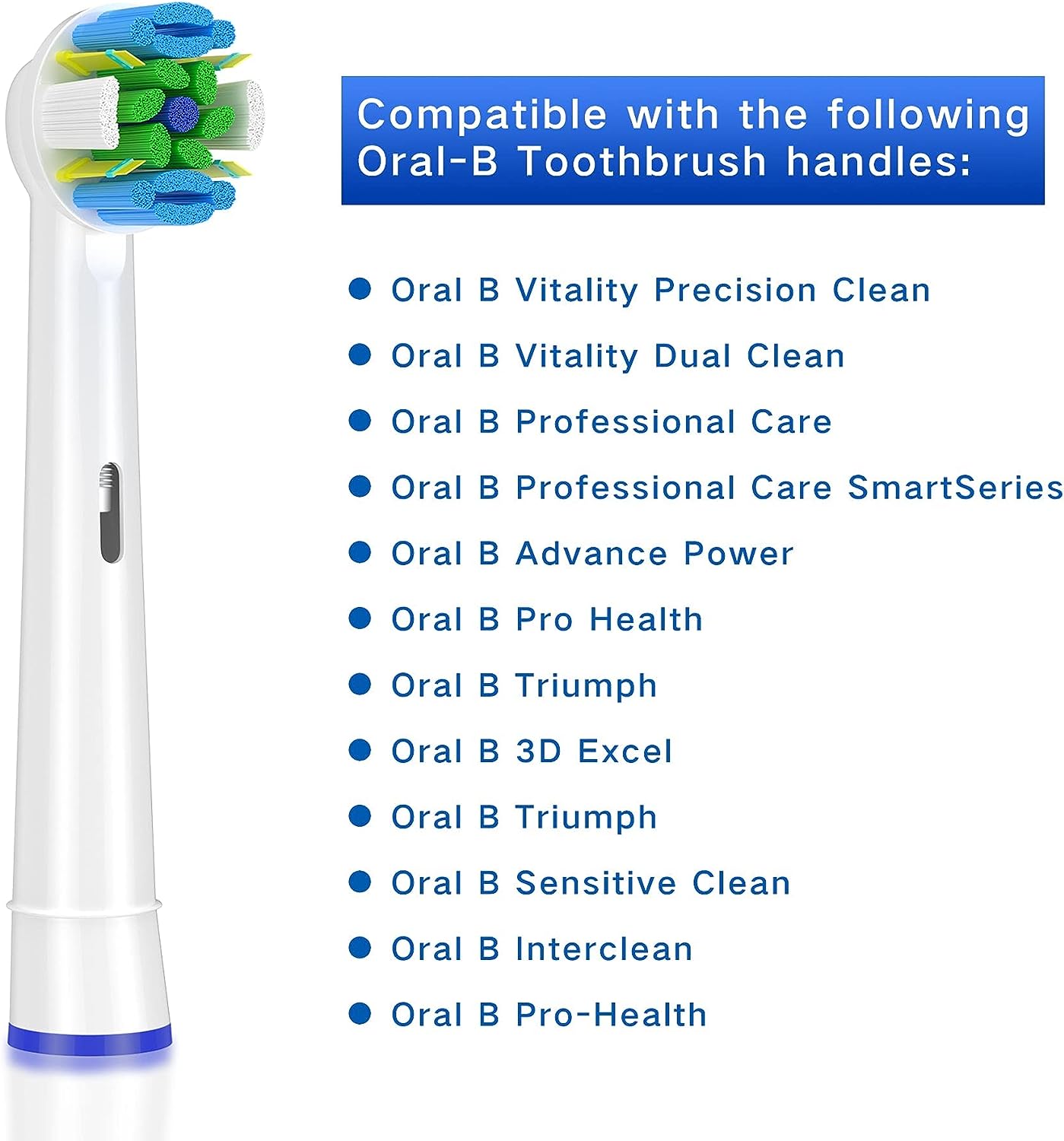 4 Stuks Opzetborstels Voor Oral B Braun Floss Action Pro 7000 Pro 1000 Pro 3000 Pro 5000 Vitaliteit Tandenborstel Modellen