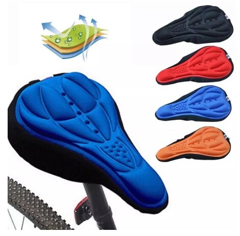 Fietsen Fiets Cover Zadelhoes Seat Cycling Bike 3D Kleurrijke Siliconen Gel Pad Seat Zadelhoes Zachte Kussen 4 kleuren