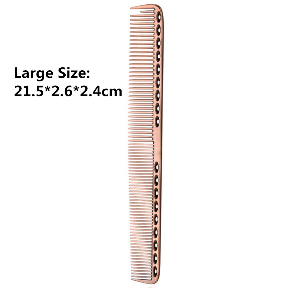 Space Aluminuml Hair Comb Pro Hairdressing Combs расческа для волос Hair Cutting Dying Hair Brush Barber Tools Salon Accessaries: Large-bronze