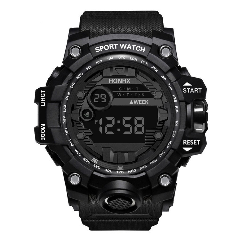 Reloj electrónico para deportes al aire libre para Hombre, pulsera Digital LED resistente al agua, de lujo e informal, con fecha