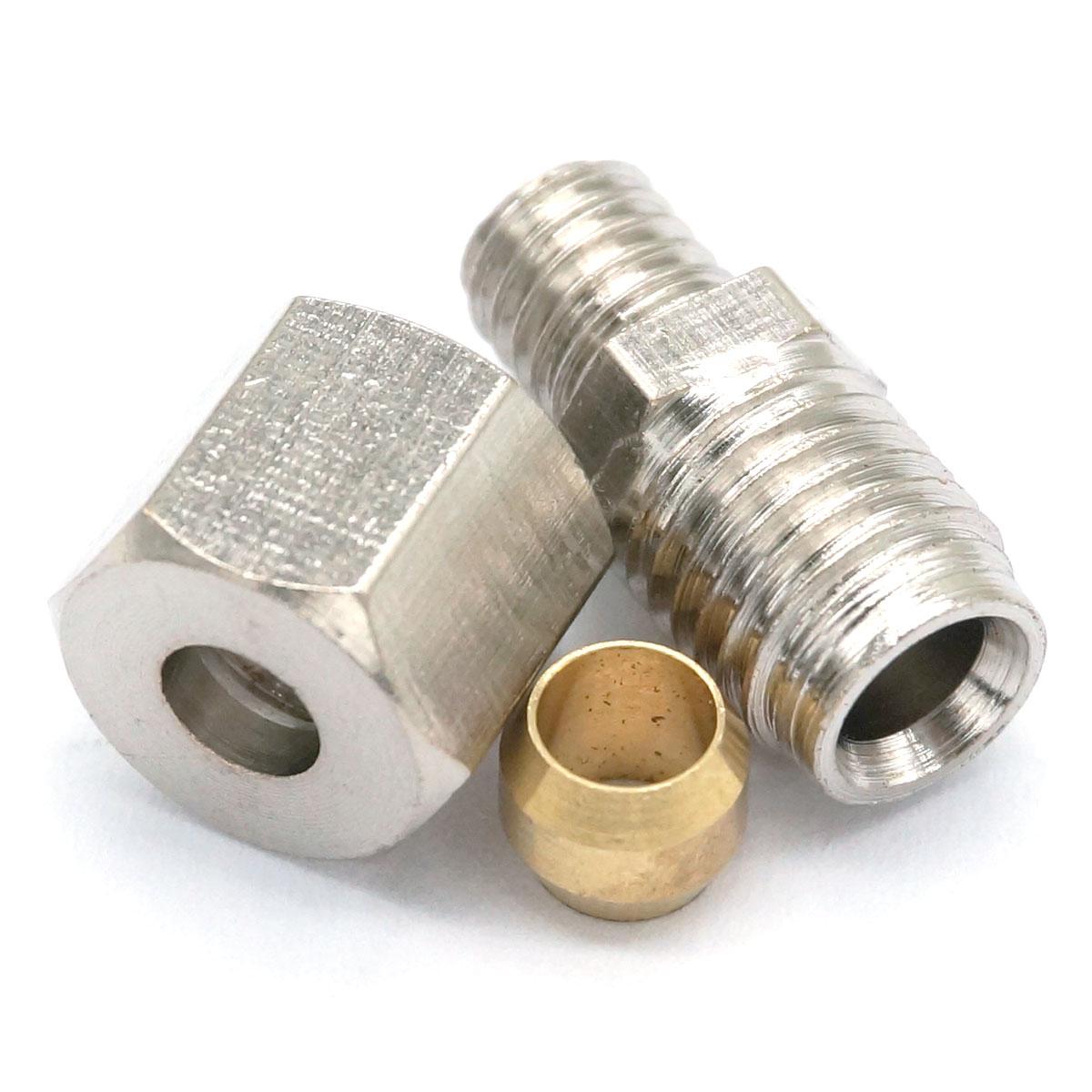 5pcs M6 Metric Male Thread Brass Fit 4mm OD Tube Coupler Adapter Connector Compression fitting For Tubing