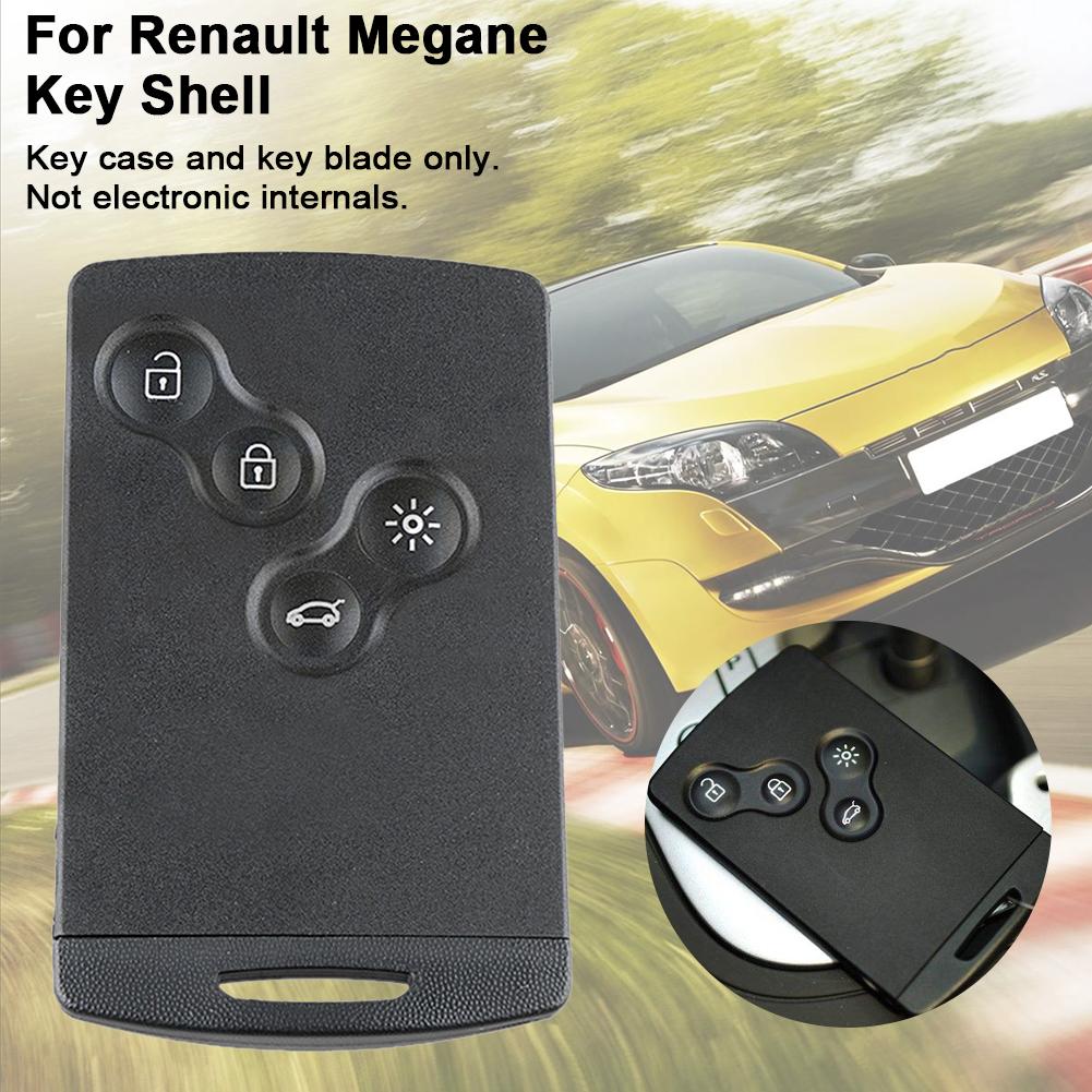 Funda inteligente para llave de coche de 4 botones, carcasa de Embryo plano con Control remoto para llave Megane de Renault, accesorios para coche