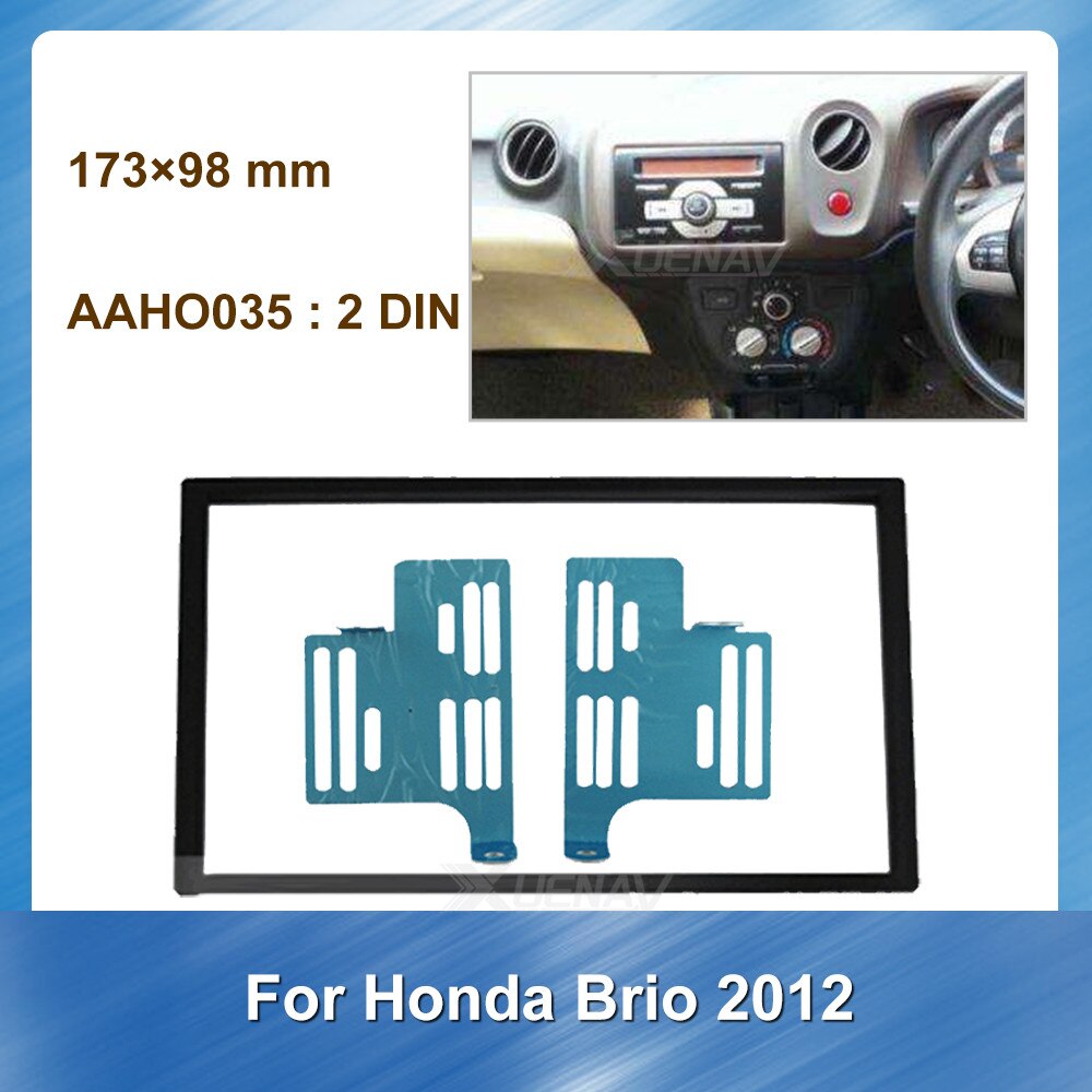 2DIN Autoradio Fascia Voor Honda Brio Voor Honda Auto Dvd Dash Kit Surround Panel Auto Stereo Installationframe Dashboard