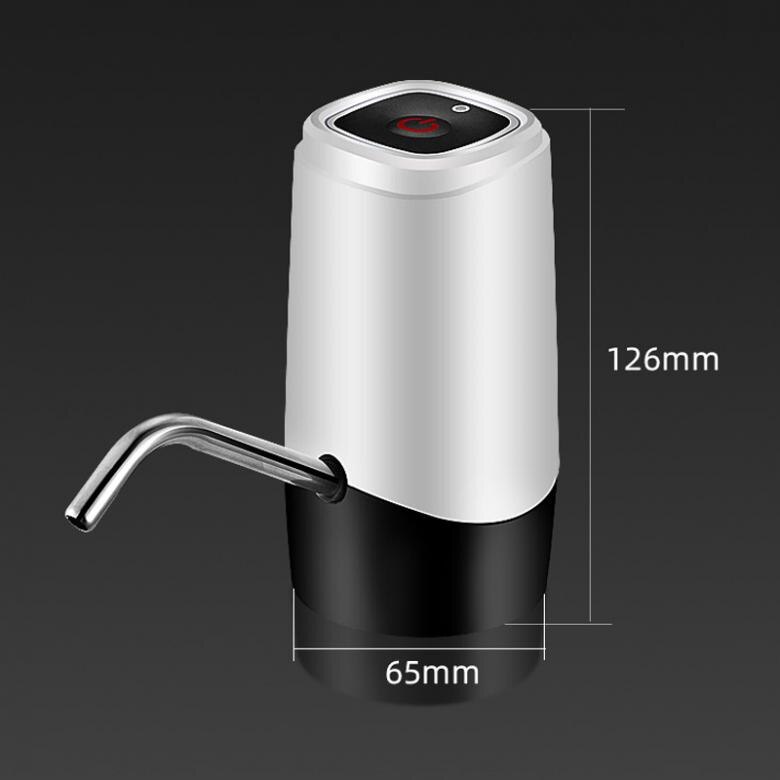 Bärbar mini tryckknapp trådlös elektrisk dispenser vattenpump med usb-kabel /304 rostfria rör 4.5l-18.9l pipiga