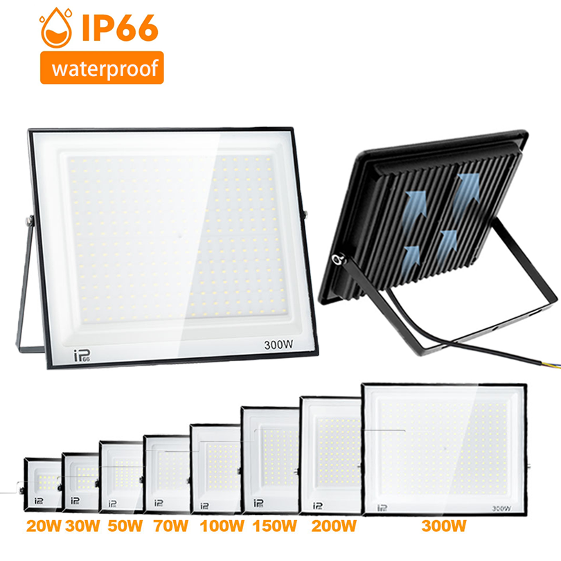thumbnail image 2 of 100W-300W LED Flood Light – Outdoor Street/Garden/Security Lamp – 5000K-6500K 2 of 6