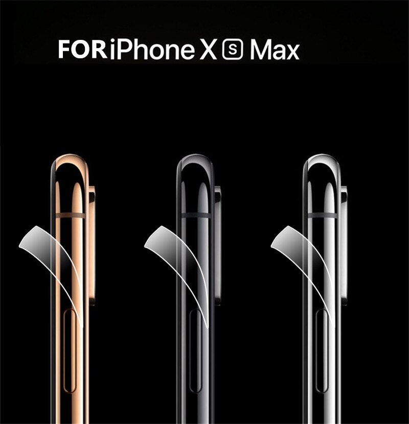 Luxe Hydrogels Transparent Résistant à L'huile Autocollant Pour iPhone 11 8Plus X Xr Xs Max Autocollant Dos Décoratif Autocollants de Peau Protecteur