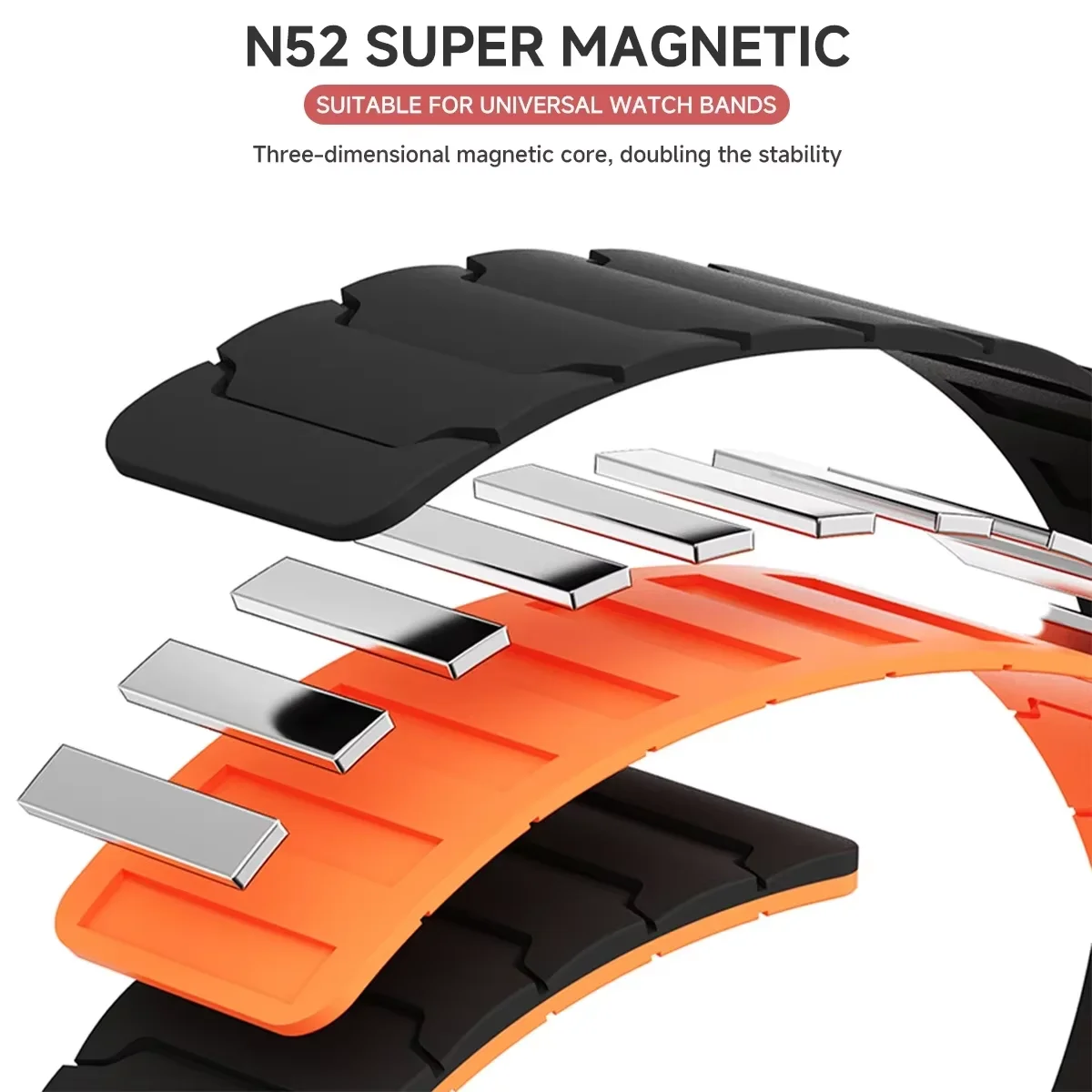 Bracelet en Silicone souple pour montre Redmi 5/4, magnétique, confortable, de remplacement, Xiaomi MiBand 9 Pro/8 Pro