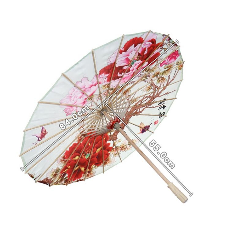 Chinese Silk Cloth Umbrella Landscape Painting Parasol Decorative Oil Paper Umbrella For Classical Cheongsam 2 2 2 2 2