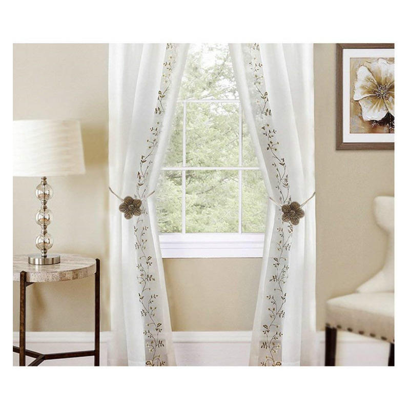 Udskårne blomster hjem vinduesindretning gardin magnetisk spænde tieback holdback remholder klip stue ornament tie-back