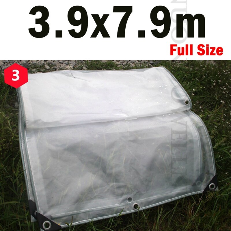 Tela transparente a prueba de lluvia para jardín, balcón, toldo, PE para lona de plantas suculentas, mantiene el calor, 0,3mm