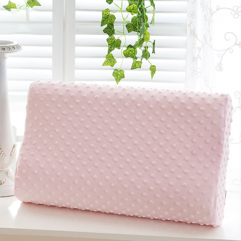 Memory Foam Beddengoed Kussen Nek Bescherming Trage Rebound Slapen Kussen Orthopedische Hals Massager Cervicale Gezondheidszorg Kussen: Roze