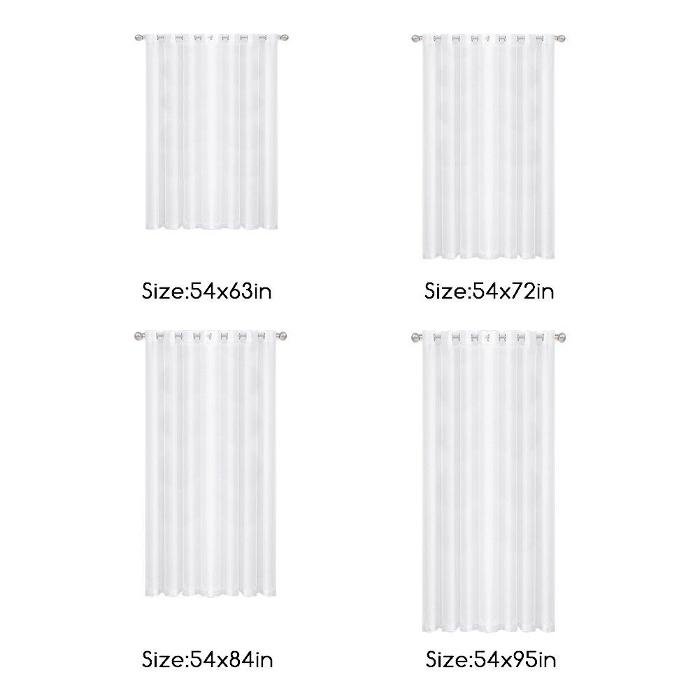 Panel de cortina para ventana, filtrado de luz para sala de estar, cocina, interior, fácil de instalar, cortinas blancas de Trilon