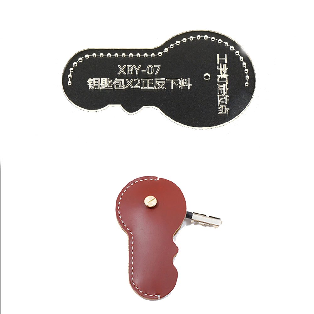 Lychee Life DIY key Sewing Pattern Acrylic Key Bag Stencil Template DIY Handmade Leather Crafts Supplies