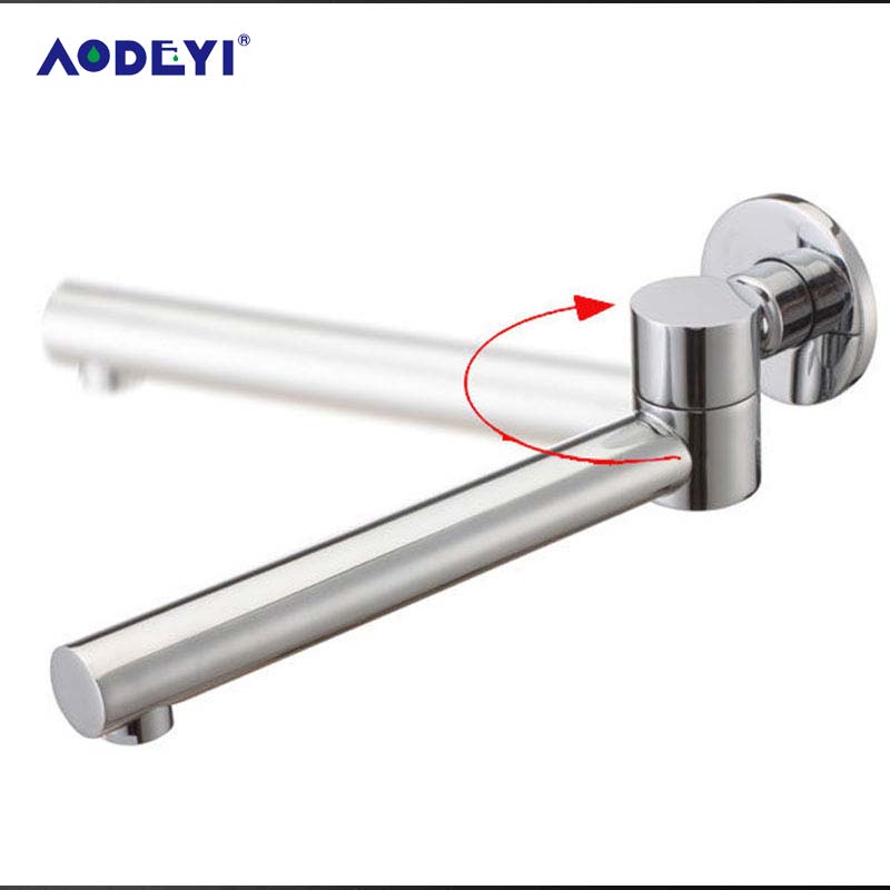 Aodeyi Chrome Solid Bass Vrouwelijke Stopcontact Effen In Wall Mounted Bad Douche Mengkraan Uitloop Filler 05-065