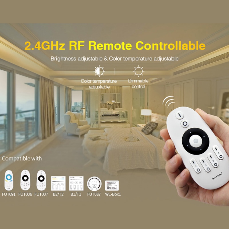 2.4GHz Single Color LED Strip Controller DC12V~24V Upgraded smart led dimmer 12A/Channel can APP/wifi Voice/remote control