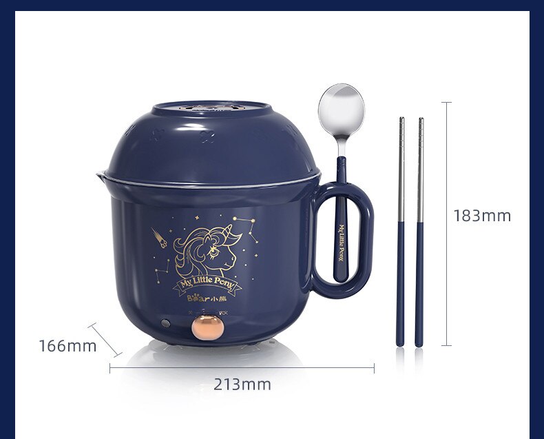 220V 1.2L Electric Rice Cooker Stainless Steel Inner Multifunctional Pot Mini Multi Cooker Hotpot Maker Cooking Pot: US