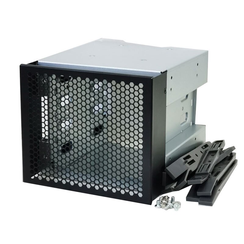 3X Optical Drive Bay to 4-Bay 3.5Inch SATA SAS HDD Cage Rack Bracket Hard Drive Tray Caddy Adapter with SATA 3.0 Cable