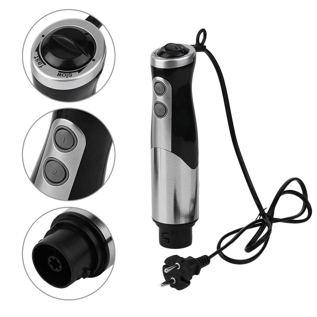 Stainless Steel Electric Blender 3 in 1 Food Mixer Kitchen Smoothies Detachable Hand Blender Egg Beater Vegetable Fruit Salad