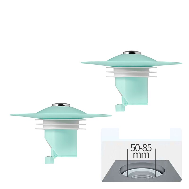 Tapón de silicona para desagüe de suelo tapón para bañera, baño, cocina, lavabo, colador, lavabo, desodorizador de agua, novedad: 2 Pcs Bottle-green