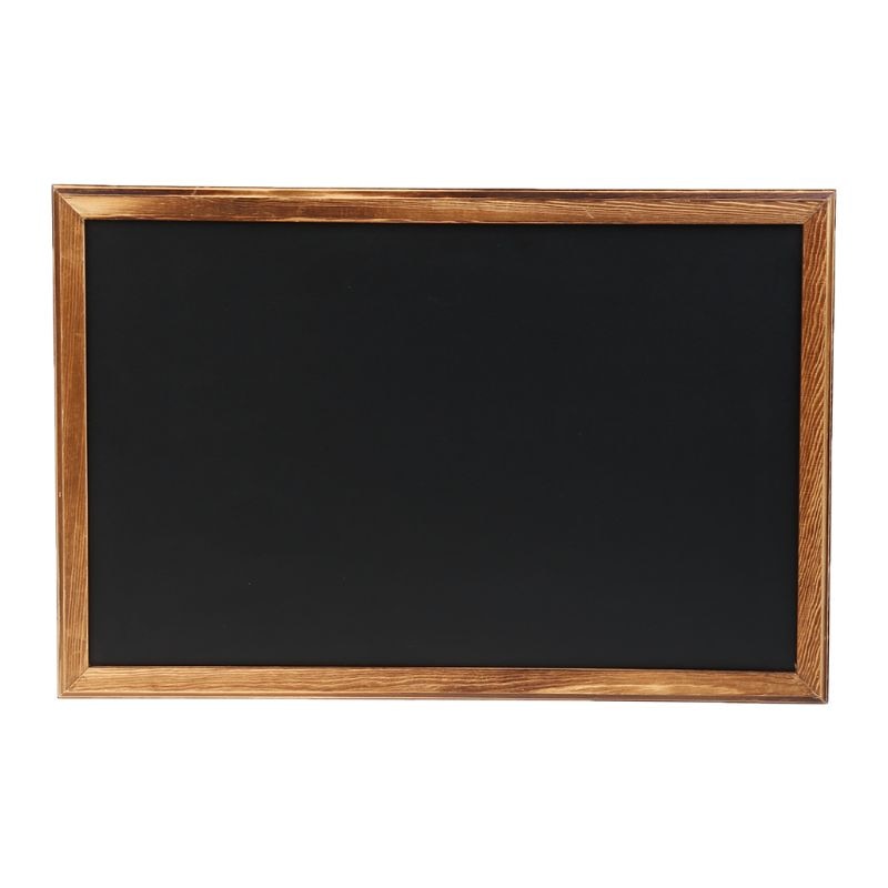 Pizarra rectangular colgante de madera para niños, tablero negro para mensajes