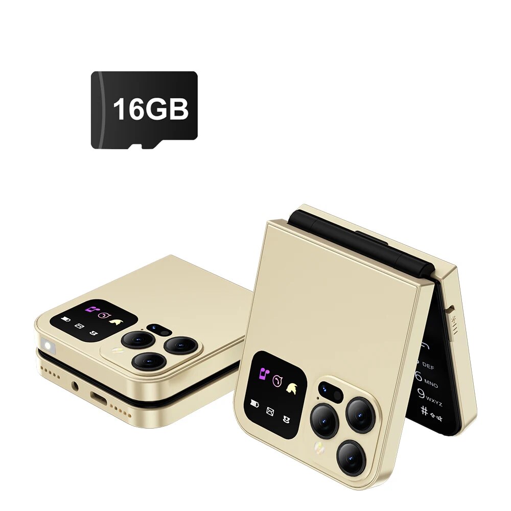 Servo a50 pro dobrável telefone móvel automático rádio fm chamada registro velocidade dial voz mágica dupla sim gsm desbloqueado celular 2.4 "tipo-c: Prateado