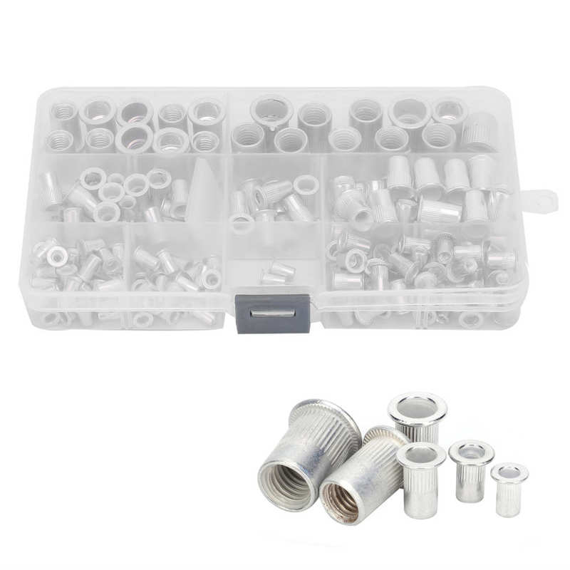165pcs / Box Rivet Nut Aluminum Rivet Nut Insert Nut Accessory Set M3 / M4 / M5 / M6 / M8 / M10