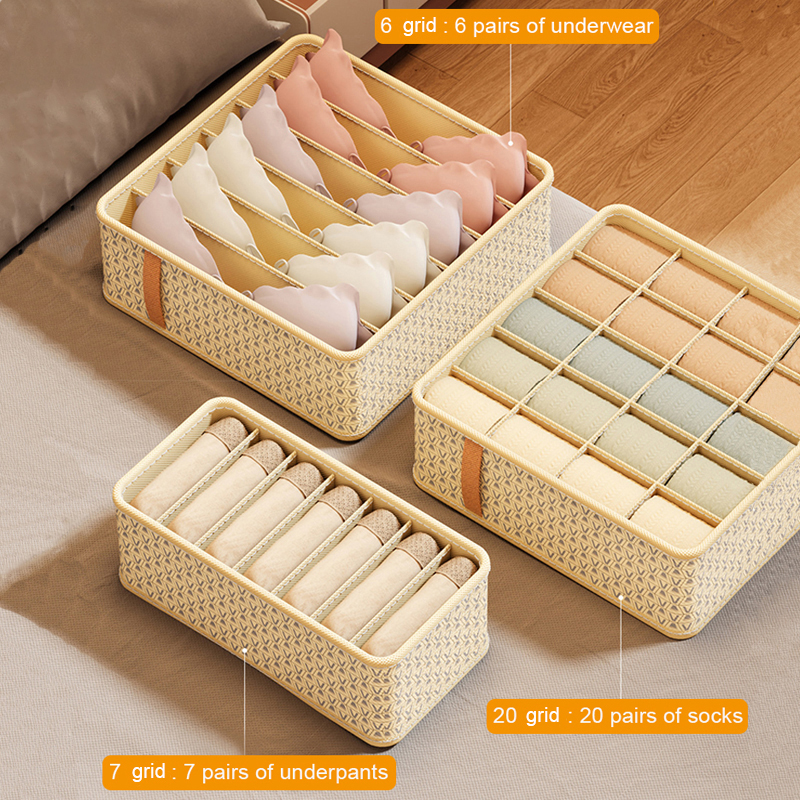 Ondergoed Opbergdoos Slaapzaal Slaapkamer Garderobe Ondergoed Organizer Opvouwbare Bh Sokken Lade Divider Box Kast Organizer