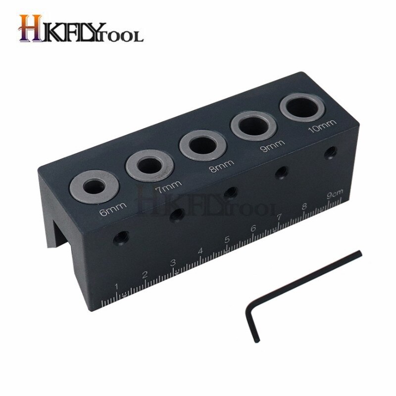 90 graders rät vinkel borrguide ficka hål jig kit aluminiumlegering hål locator doweling jig träbearbetningsverktyg: Tpye a
