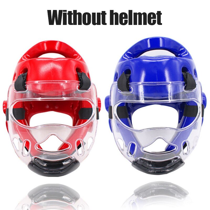 Verwijderbare Taekwondo Helm Masker Beschermende Kleding Sport Transparante Beschermende Masker Sport Clear Plastic Gezicht Shield Head Shield