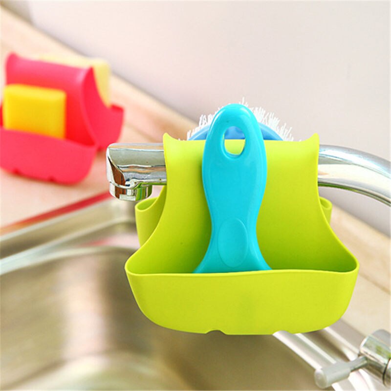 Kitchen Gadgets Double Sink Caddy Hanging Basket Kitchen Accessories Storage Sponge Kitchenware for Kitchen Accessoire