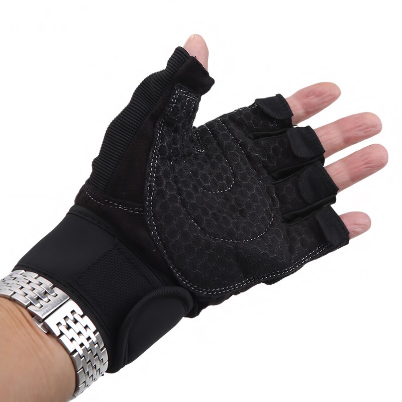 Gym Fitness Gloves Power Weight Lifting Women Men Crossfit Workout Bodybuilding Half Finger Hand Protector