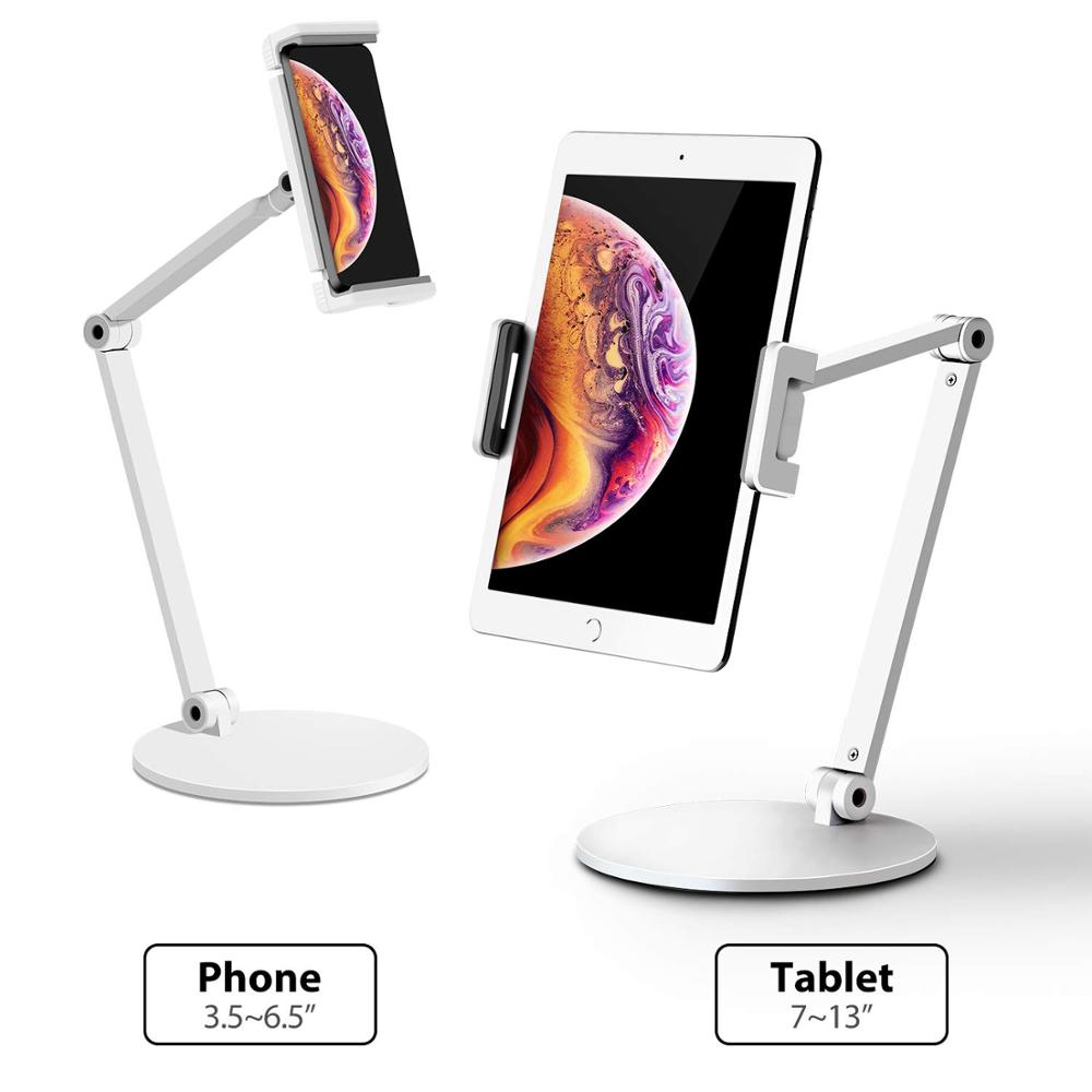 Supporti per Tablet a braccio lungo per Ipad Pro staffa Apple Air 12.9 da 10.9 pollici supporto per Tablet da 7-13 ''accessori da scrivania supporto pieghevole in metallo