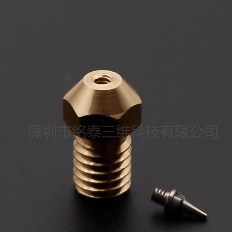 2pcs 3d printer Nozzle E3D V6 V5 Brass Nozzle M6 threaded 0.2 0.3 0.4 0.5mm Removable Stainless Steel Tips for 1.75mm filamne