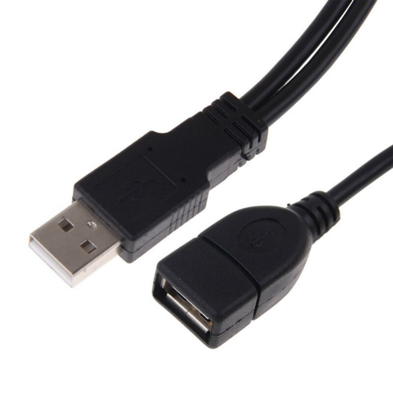 USB 2.0 Data Extension Cable Converter USB Male to Female Dual Port One Point Two Splitter Hub USB Power Supply Charger Adapter
