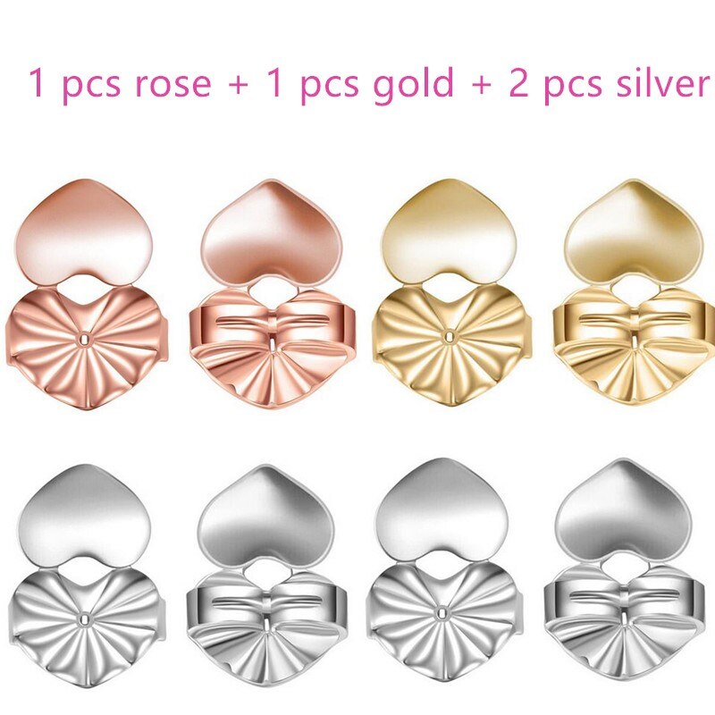 Krone Zucht Zurück Ohrring Heber Einstellbare Ohrring Aufzüge Ohr Lappen Ster bin2073: E1Rose1Gold2Splitter