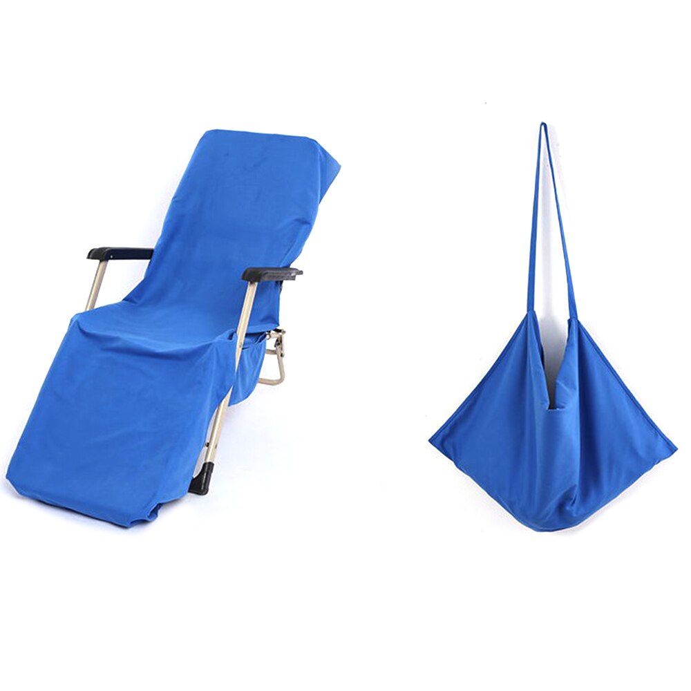 215*75cm strand chaiselong stol bærbare klapstole til pool liggestol hotel ferie camping picnic fold op stol: Blå