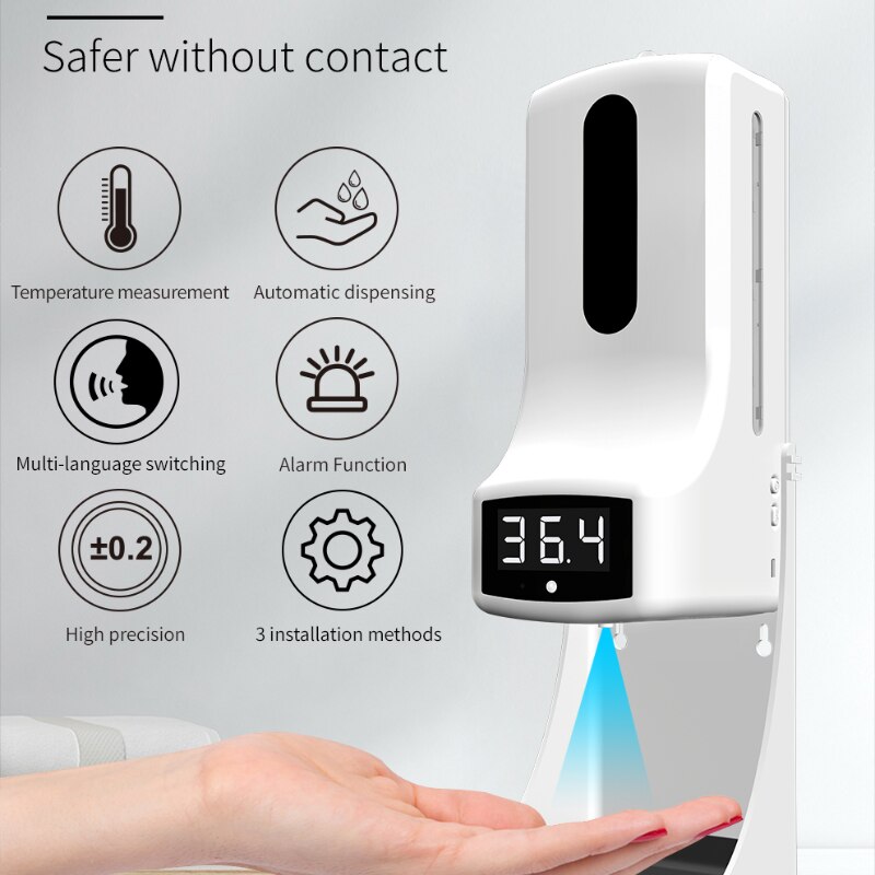K9 Profi Thermometer Nicht kontakt Infrarot Thermometer Automatische Seife Spender Auto IR Sensor Alkohol Desinfektions Gel Hause Sauber