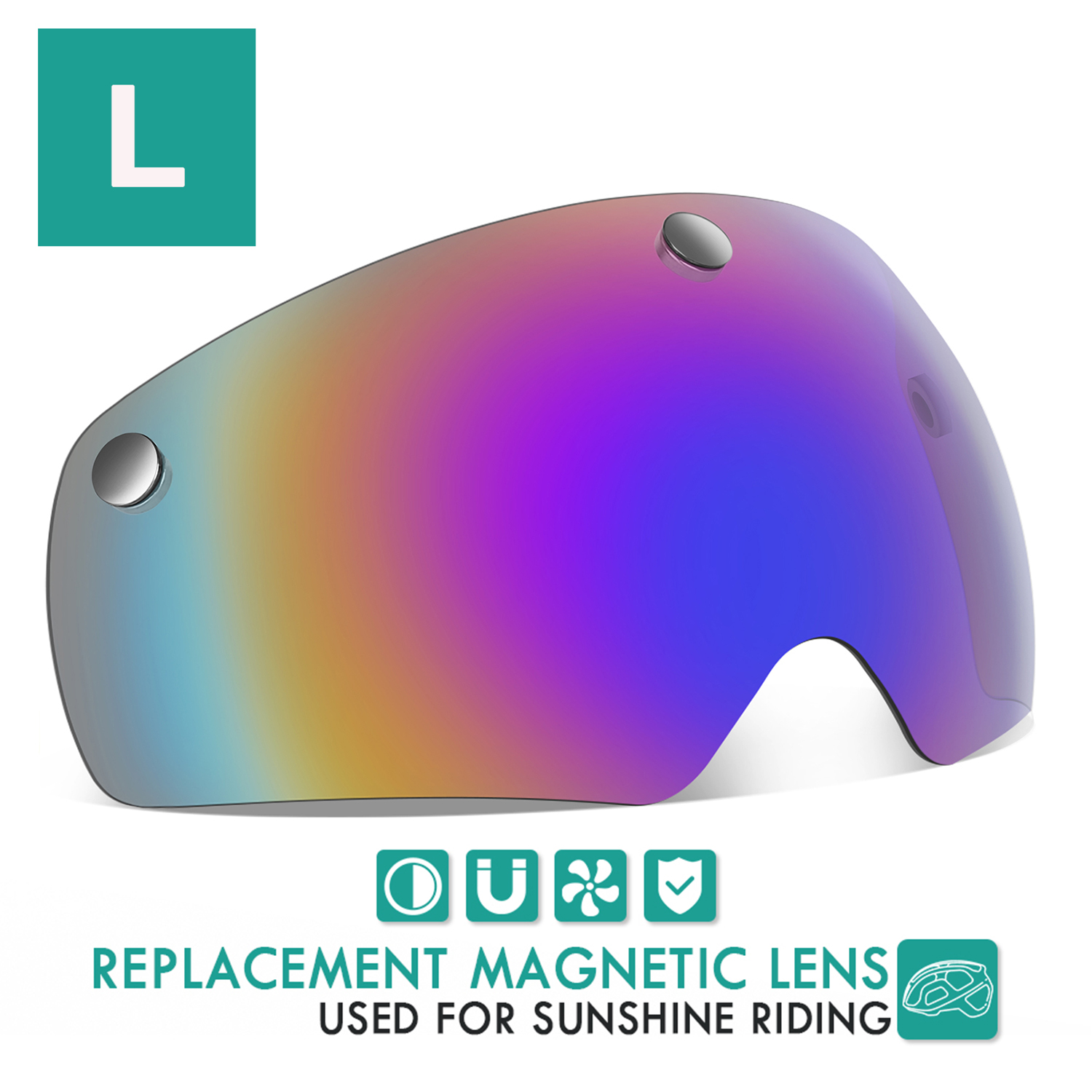 VICTGOAL Fahrradhelm Linse Magnetbrille UV-Schutz Sonnenbrille MTB Rennrad Helme Visier für Mann Nacht Fahrradbrille: Armee Grün