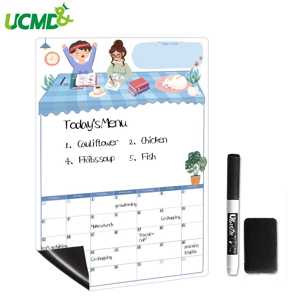 Magnetic planner Magnetic board for the refrigerator magnet fridge monthly to-do list planner magnetic