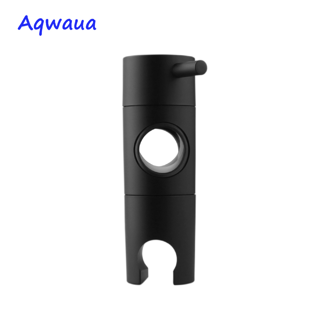 Aqwaua sort håndholdt brusehovedholder til glidebjælke 20-25mm højdejusterbar sprøjteholder bruser udskiftningsdel