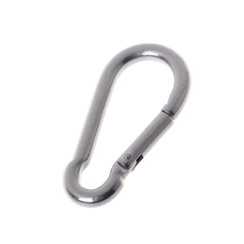 304 Stainless Steel Spring Carabiner Snap Hook Keychain Quick Link Lock Buckle A0KA: Size6
