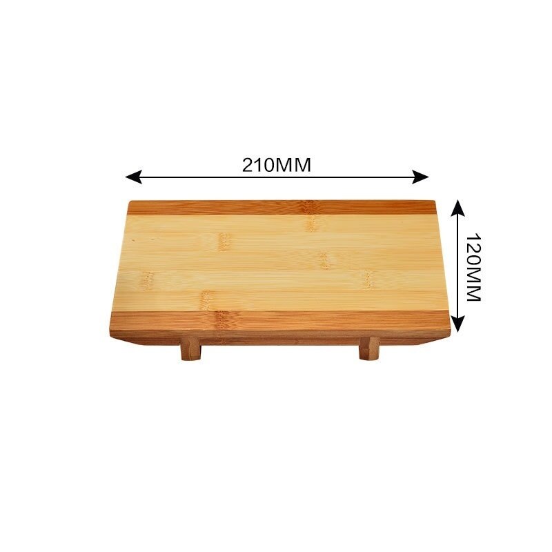 Bambus Küche Sushi Platte Sushi Tablett Sushi Dekoration Restaurant Holz Tablett für Sushi Sashimi Bazooka Nachtisch: 21cm x 12cm B