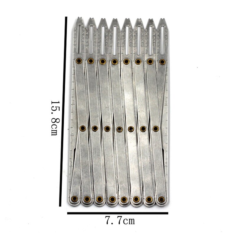 Guide Rule Expanding Aluminum Buttonhole Spacer Sewing Gauge for Window Curtain Drapery Button Holes Spacer Adults Dressmake