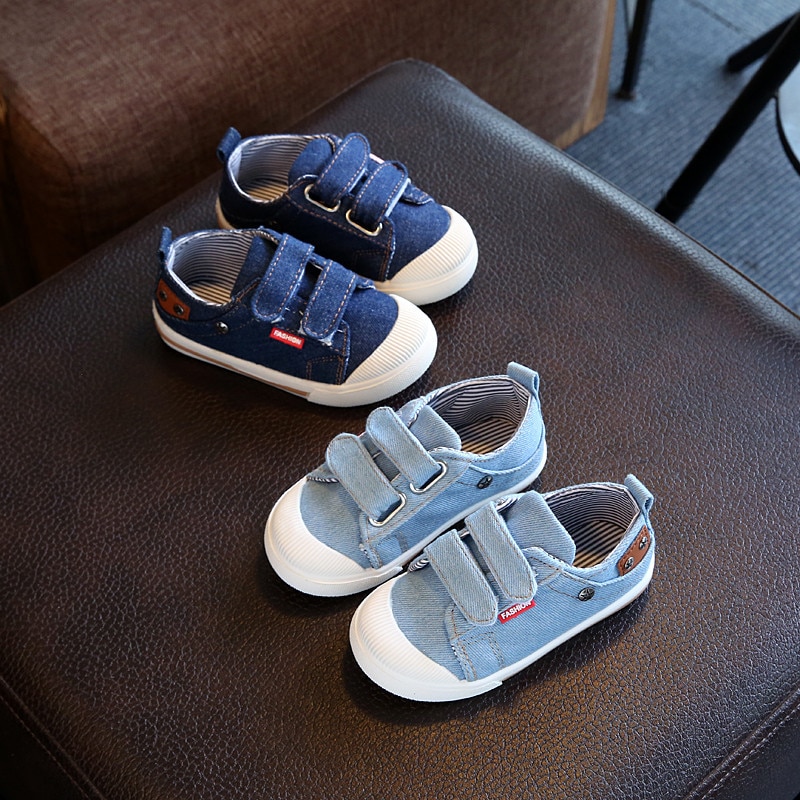 Rea jean babyskor canvas mjuk söt baby flickor pojkar skor krok&slinga fritid spädbarn tennis baby sneakers