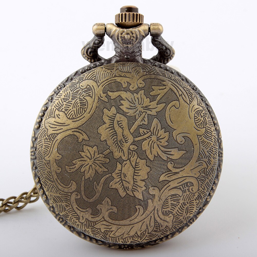 Antik kvarts fickur steampunk vintage kedja golf julglas medaljonger reloj de bolsillo