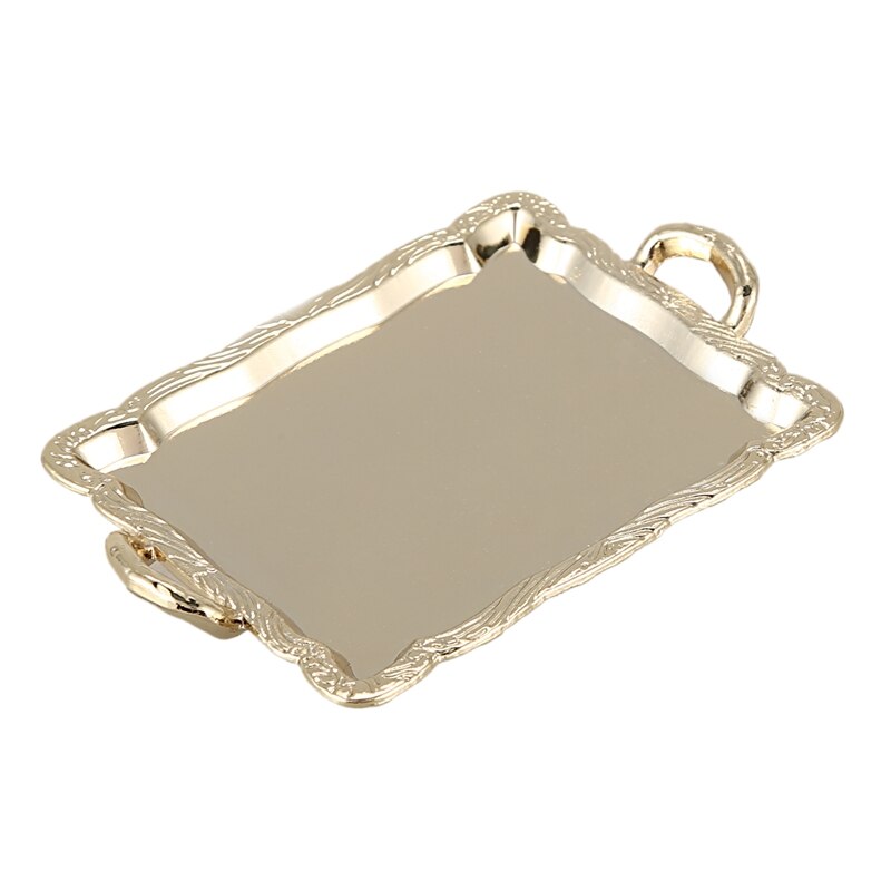 Poppenhuis Miniatuur 1: 12 Speelgoed 8 Stuks Metalen Thee Set Lengte 6.5Cm