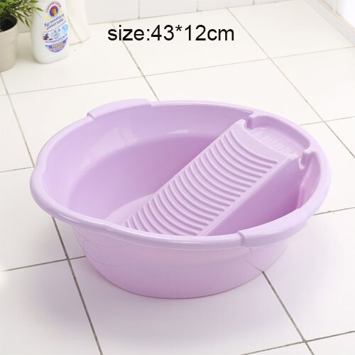Baignoire en plastique lavabo bassin épaissi baignoire Sudsy baignoire à lessive bassin épurateurs produits de blanchisserie ménagers accessoires: Purple-S