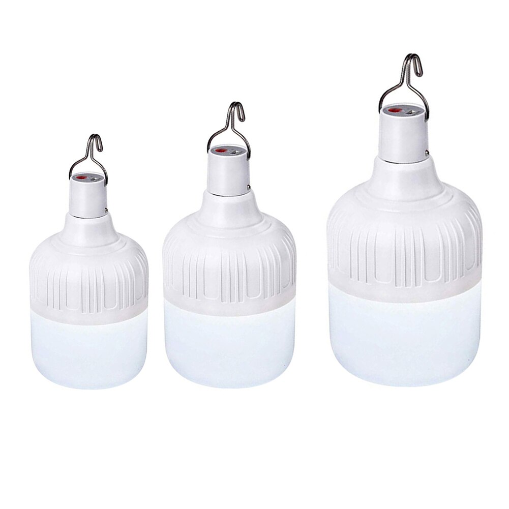 Handheld Spotlight Lantern Flashlight USB Rechargeable LED Camping Tent Light Portable BBQ Hiking Hanging Light Bulb