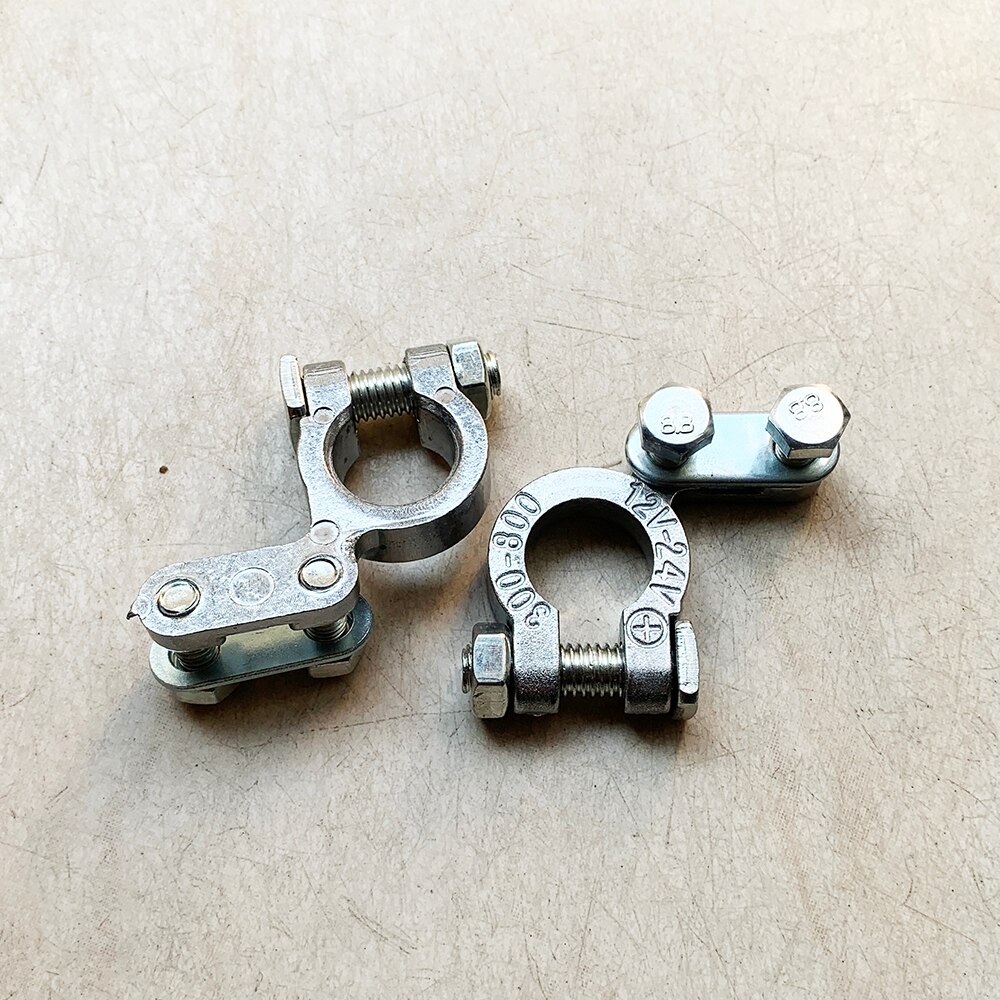 2 PCs Battery terminals for car, zinc terminals for battery, battery terminals with fastener +/-
