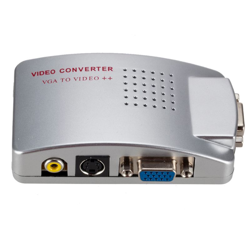 Vga Naar Rca Switch Box, Pc Naar Tv Av Monitor Composiet S Video Converter Adapter